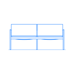 Furniture Outdoor Lounge Skiff Outdoor Sofa 2 Seat Digital Sketch Svg Design, Free Vectors File